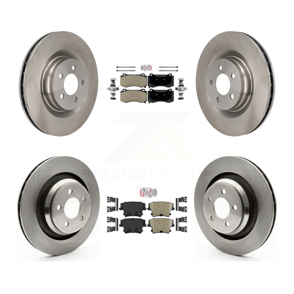 Kit de rotors de frein à disque et plaquettes en céramique semi-métalliques avant et arrière pour Dodge Charge