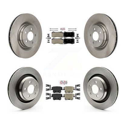 Kit de rotors de frein à disque et plaquettes en céramique semi-métalliques avant et arrière pour Dodge Charge