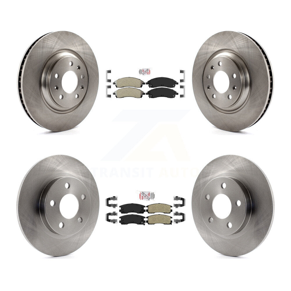 Kit de plaquettes semi-métalliques avant et arrière et rotor de frein pour Pontiac Bonneville GX 2004