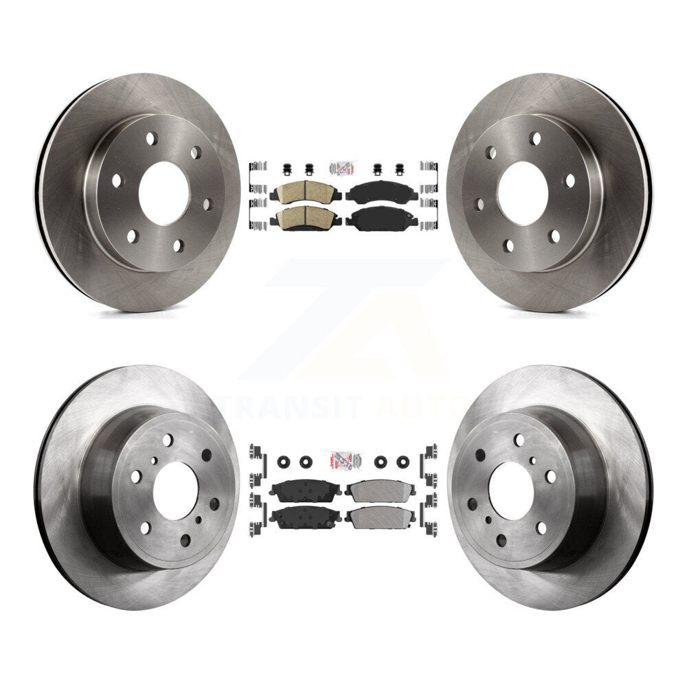 Kit de rotors de frein à disque et plaquettes semi-métalliques avant et arrière en céramique pour GMC Sierra 150