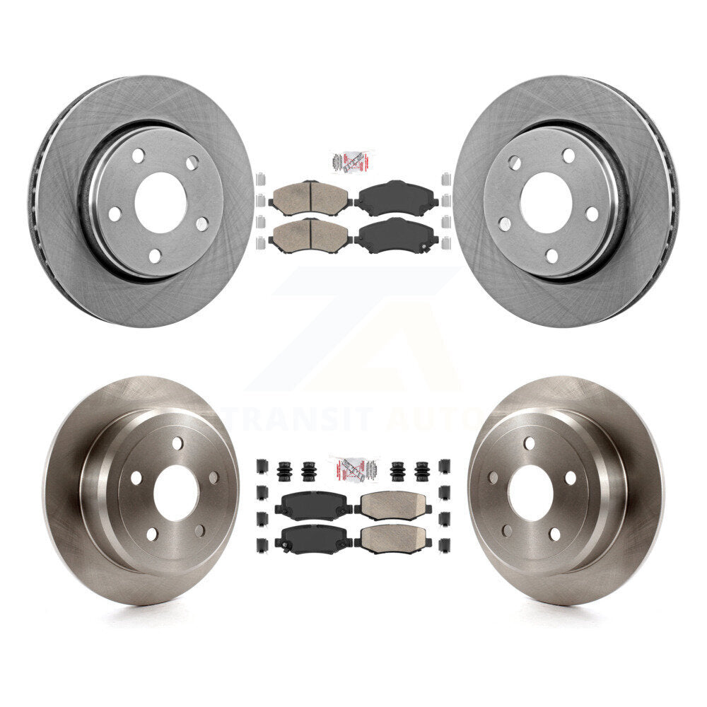 Kit de plaquettes en céramique et de rotors de frein à disque avant et arrière, pour Jeep Wrangler JK