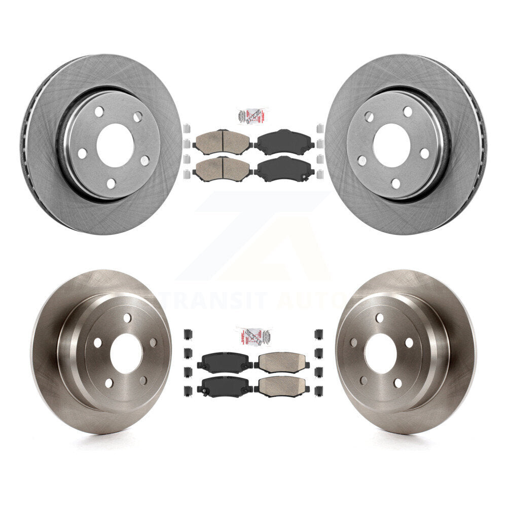 Kit de plaquettes en céramique et de rotors de frein à disque avant et arrière, pour Jeep Wrangler JK