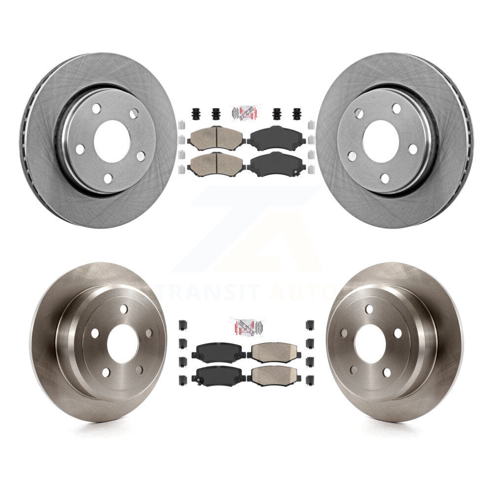 Kit de plaquettes en céramique et de rotors de frein à disque avant et arrière, pour Jeep Wrangler JK