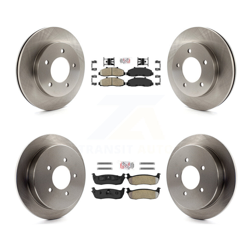 Kit de plaquettes semi-métalliques avant et arrière en céramique, Rotor de frein à disque pour Ford F-150 4W