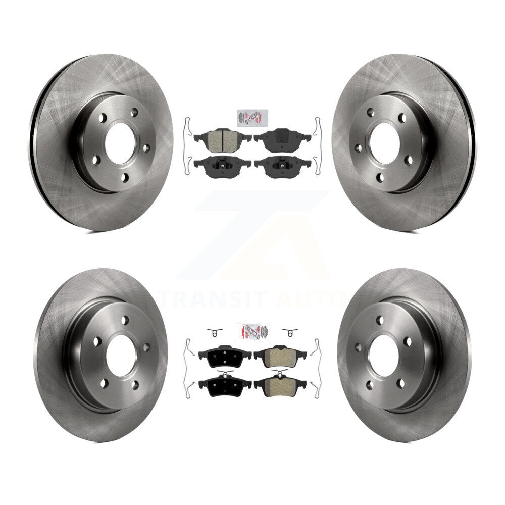 Kit de plaquettes semi-métalliques avant et arrière et disques de frein pour Ford Focus