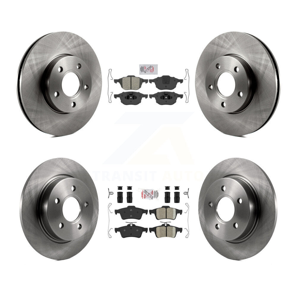 Kit de plaquettes en céramique et de rotors de frein à disque, semi-métalliques avant et arrière, pour Ford Focus