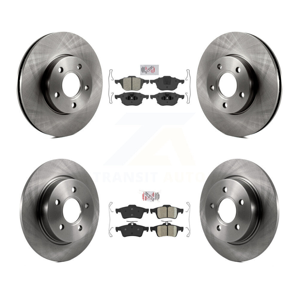 Kit de plaquettes en céramique et de rotors de frein à disque, semi-métalliques avant et arrière, pour Ford Focus
