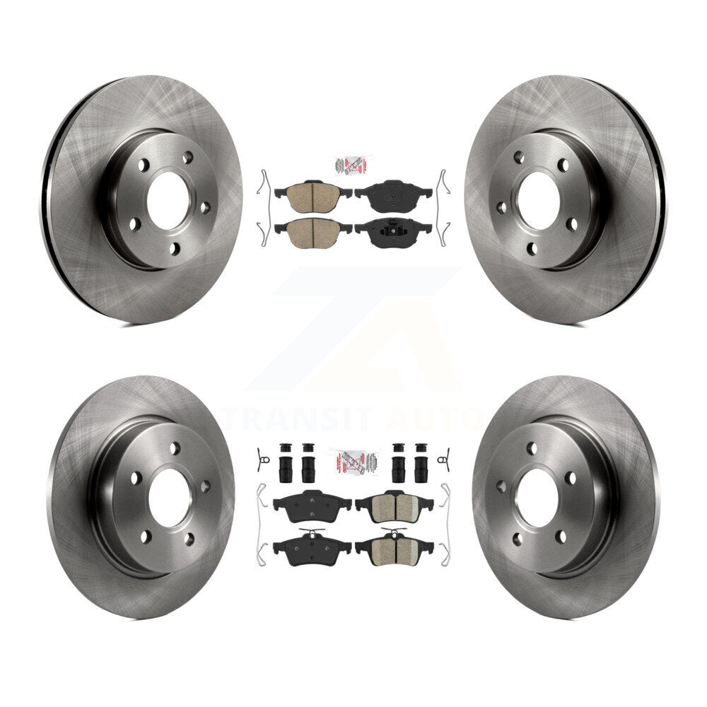 Kit de plaquettes en céramique et de rotors de frein à disque avant et arrière, pour Ford Focus K8A-102125