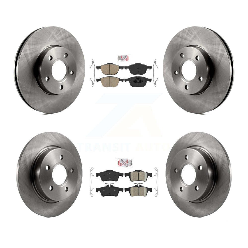 Kit de plaquettes en céramique et de rotors de frein à disque avant et arrière, pour Ford Focus K8A-102126