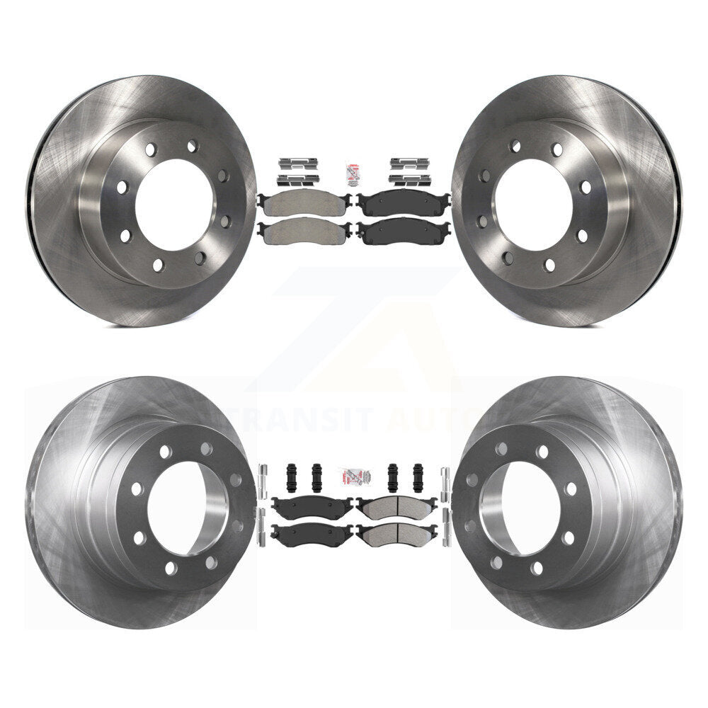 Kit de plaquettes semi-métalliques avant et arrière et Rotor de frein à disque, pour Dodge Ram 1500 3500 250