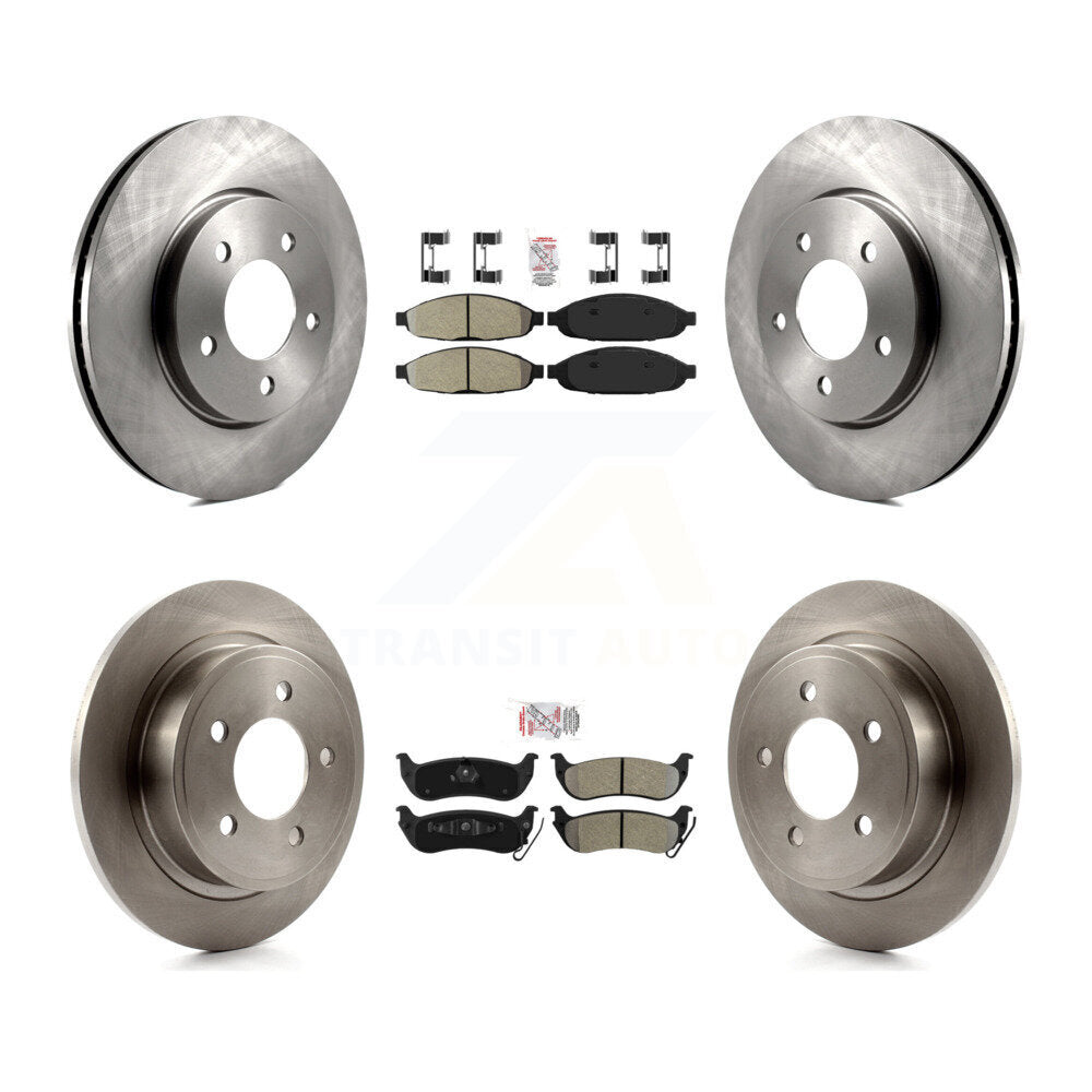 Kit de plaquettes semi-métalliques avant et arrière et rotor de frein pour Chrysler Pacific 2004-2008