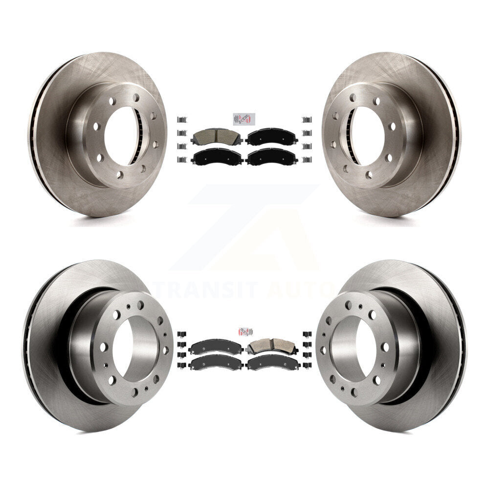 Kit de rotors de frein à plaquettes semi-métalliques avant et arrière pour Ram 3500 avec roues doubles