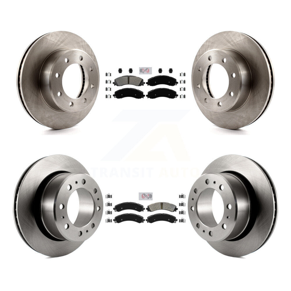 Kit de rotors de frein à plaquettes semi-métalliques avant et arrière pour Ram 3500 avec roues doubles