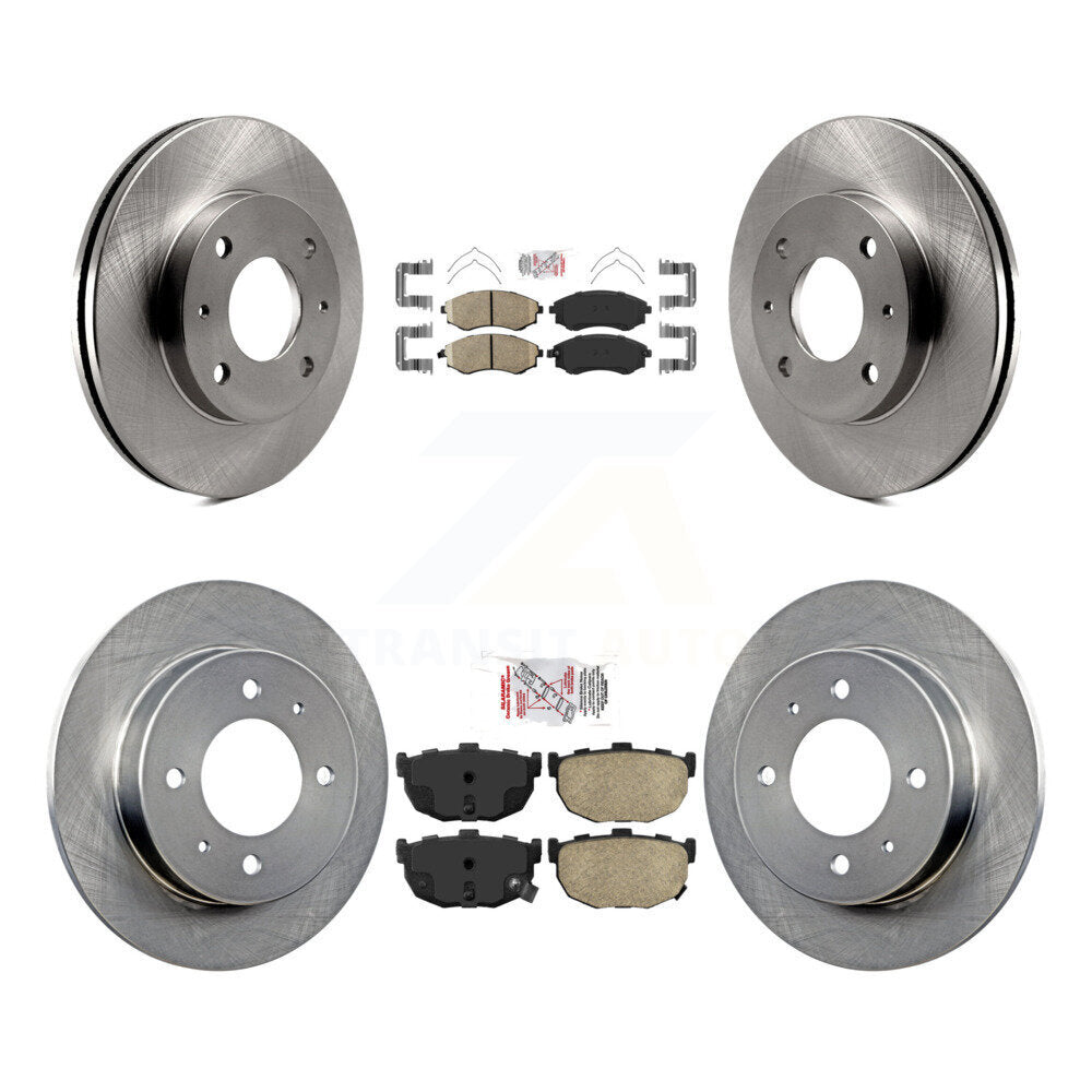 Kit de plaquettes en céramique et de rotors de frein à disque avant et arrière, pour Hyundai Tiburon Elantra