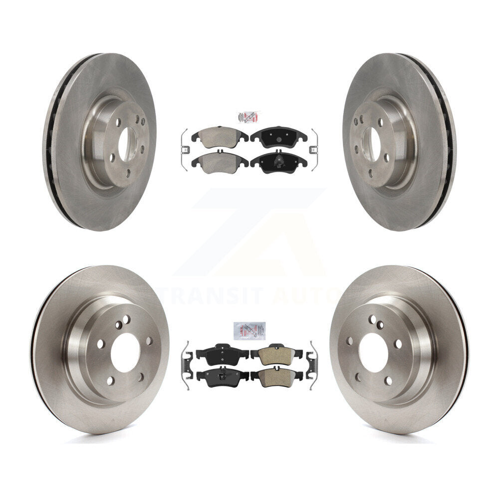 Kit de rotors de frein à plaquettes semi-métalliques avant et arrière, pour Mercedes-Benz E400 Seda 15-16