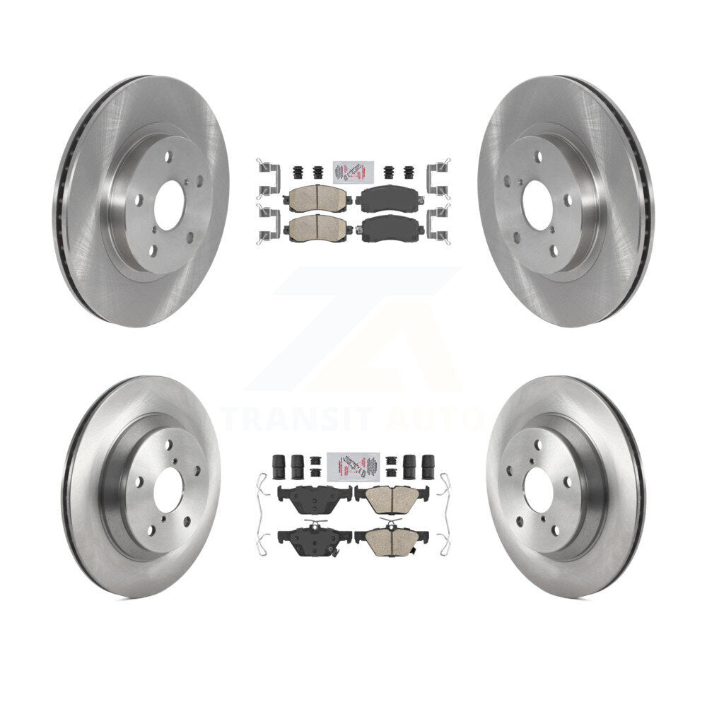 Kit de plaquettes en céramique et de rotors de frein à disque avant et arrière, pour Subaru Forester K8A-10244