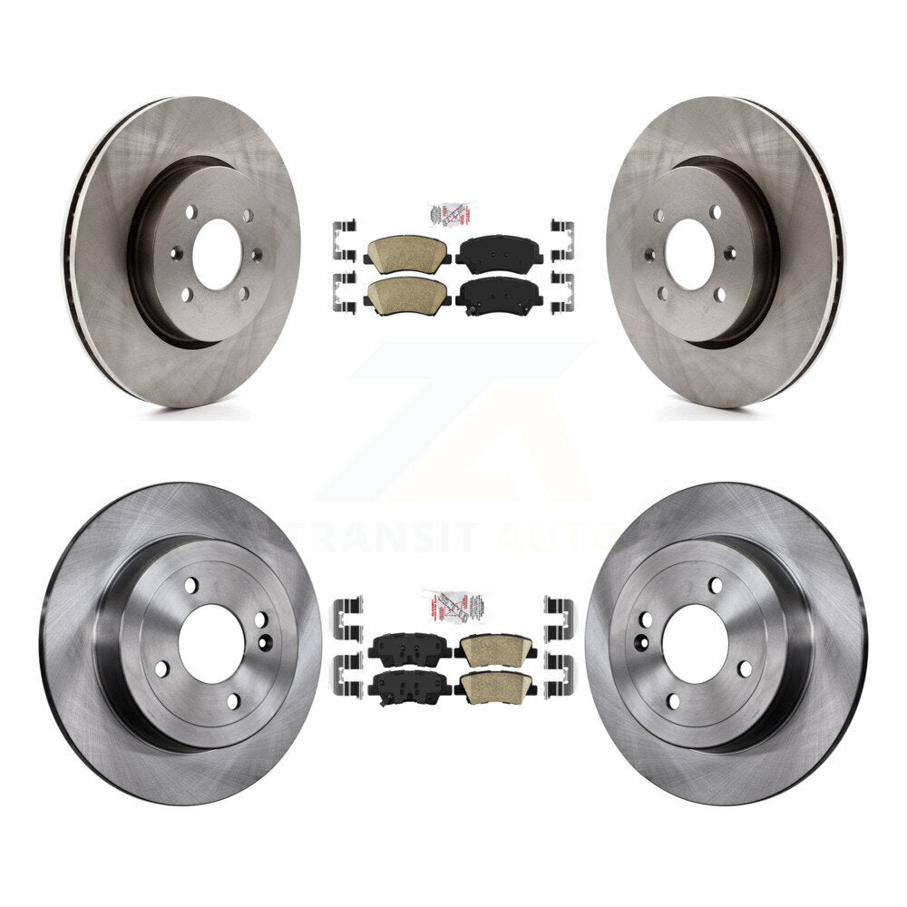 Kit de plaquettes en céramique et de rotors de frein à disque avant et arrière, pour Kia Rio K8A-102493