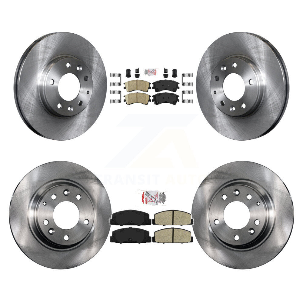 Kit de rotors de frein à disque à plaquettes semi-métalliques avant et arrière en céramique pour Mazda 2003 – 2005
