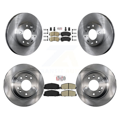 Kit de rotors de frein à disque à plaquettes semi-métalliques avant et arrière en céramique pour Mazda 2003 – 2005