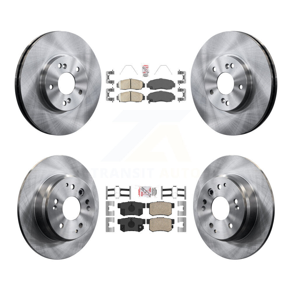 Kit de plaquettes en céramique et de rotors de frein à disque avant et arrière, pour Acura TL K8A-102674