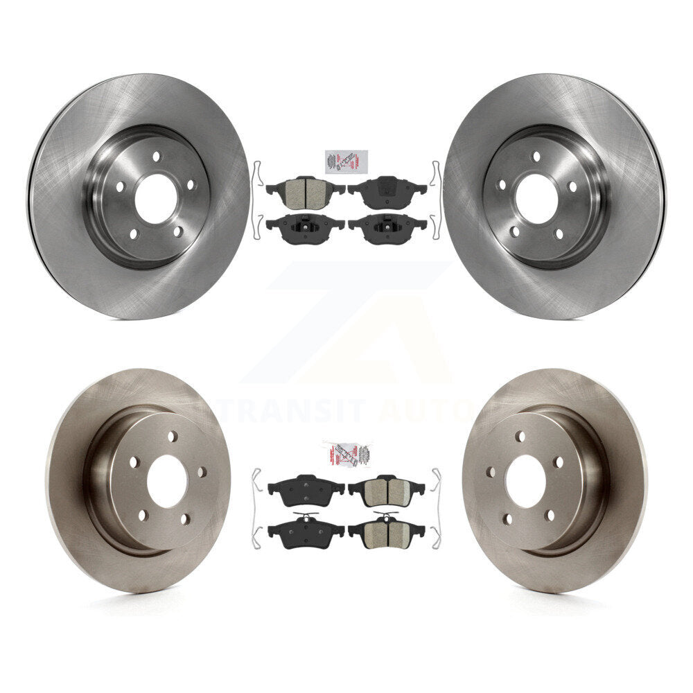 Kit de plaquettes de frein et disques de frein en céramique, semi-métalliques, avant et arrière, pour Ford Transit Connect