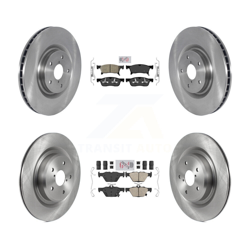 Kit de plaquettes en céramique et de rotors de frein à disque avant et arrière pour Subaru Ascent 2019 – 2024