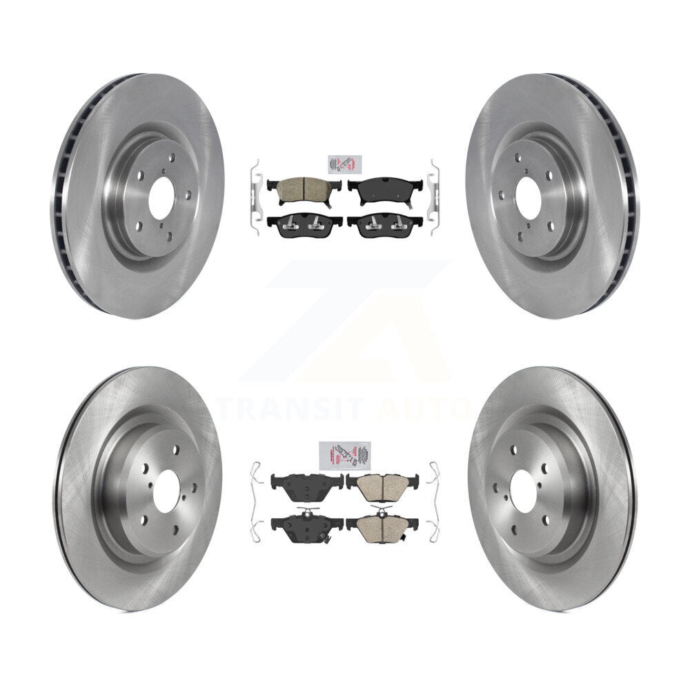 Kit de plaquettes en céramique et de rotors de frein à disque avant et arrière pour Subaru Ascent 2019 – 2024