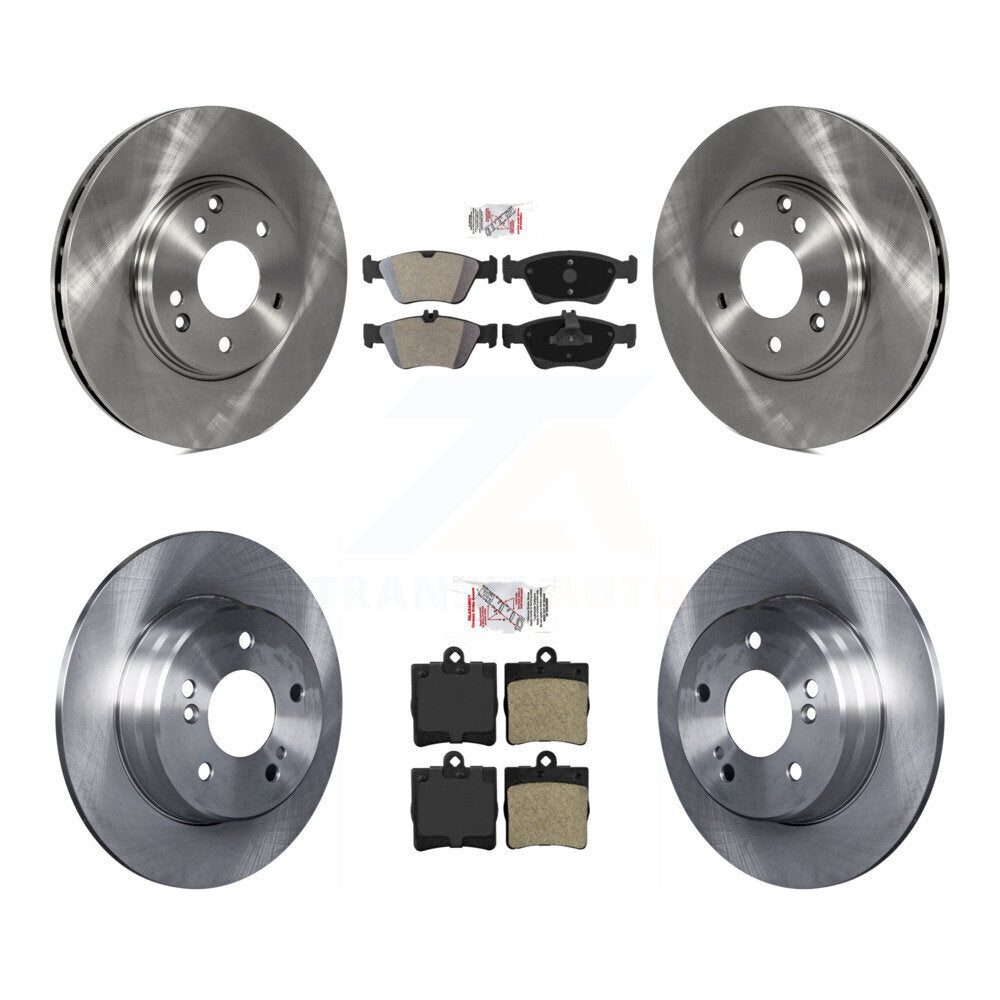 Kit de rotors de frein à disque à plaquettes semi-métalliques avant et arrière pour Mercedes-Benz SLK32 2001