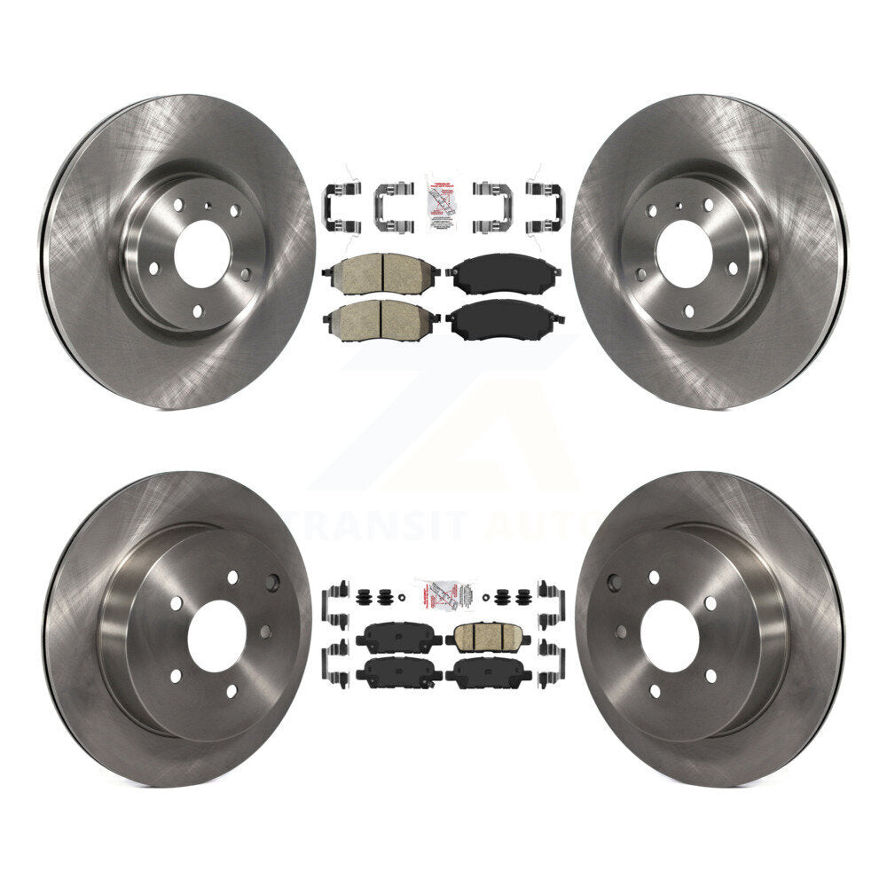 Kit de rotors de frein à disque et plaquettes en céramique semi-métalliques avant et arrière pour INFINITI QX7