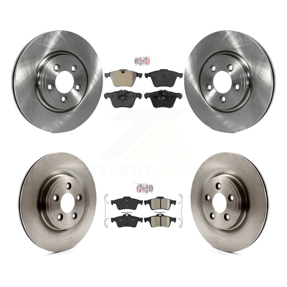 Kit de plaquettes en céramique et de rotors de frein à disque, semi-métalliques, avant et arrière, pour Jaguar XF