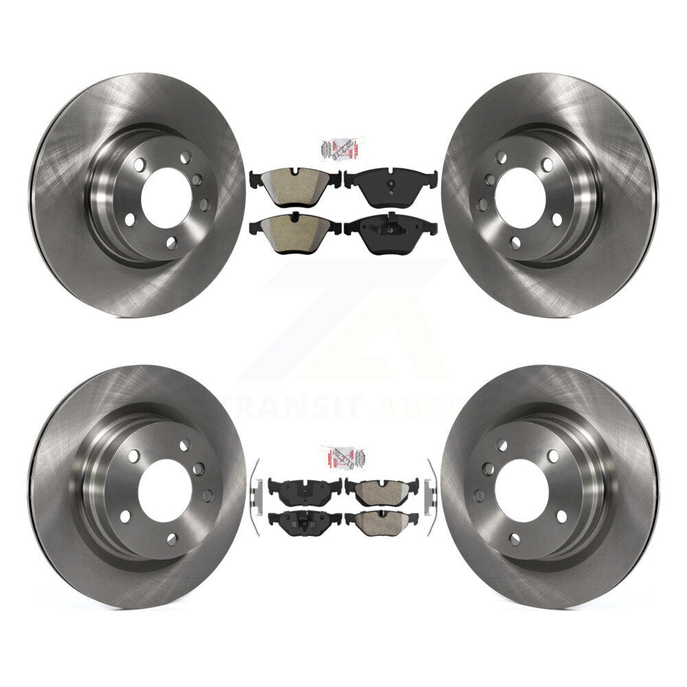 Kit de rotors de frein à plaquettes semi-métalliques avant et arrière pour BMW 328i Coupé 12-13 avec 3.0