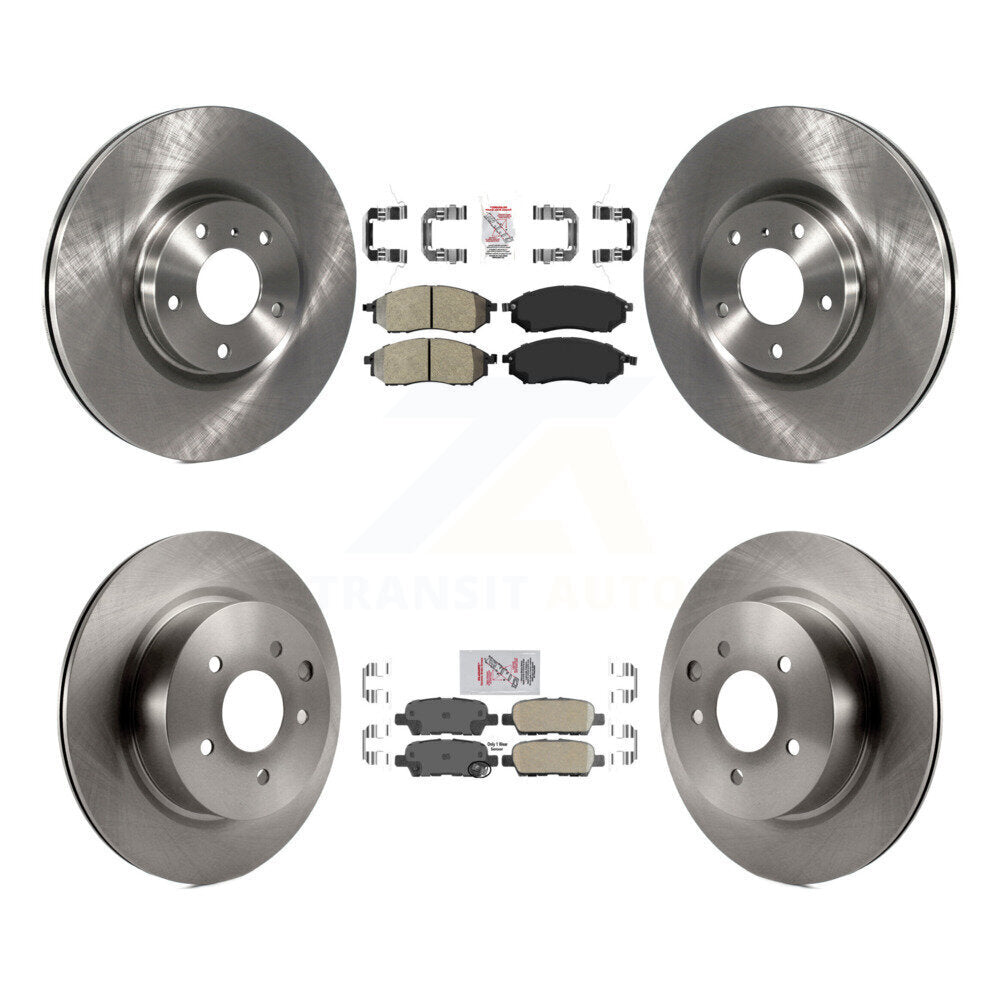 Kit de plaquettes de frein et rotor de frein en céramique, semi-métalliques, avant et arrière, pour INFINITI G37 EX35 G3