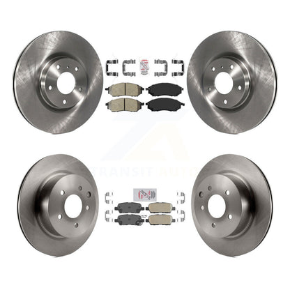 Kit de plaquettes de frein et rotor de frein en céramique, semi-métalliques, avant et arrière, pour INFINITI G37 EX35 G3