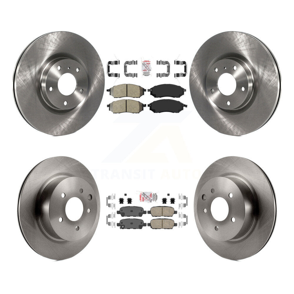 Kit de plaquettes en céramique et Rotor de frein, semi-métalliques, avant et arrière, pour INFINITI EX35 M35 M4