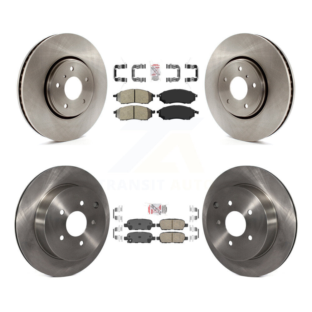 Kit de rotor de frein à plaquettes en céramique avant et arrière semi-métallique pour INFINITI FX3 2009 – 2012