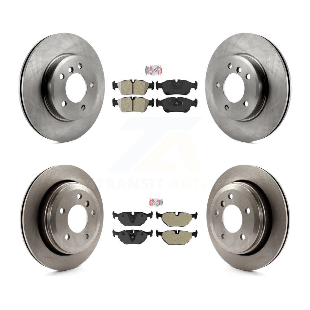 Kit de plaquettes semi-métalliques avant et arrière et disques de frein pour BMW 325xi 2001 – 2005