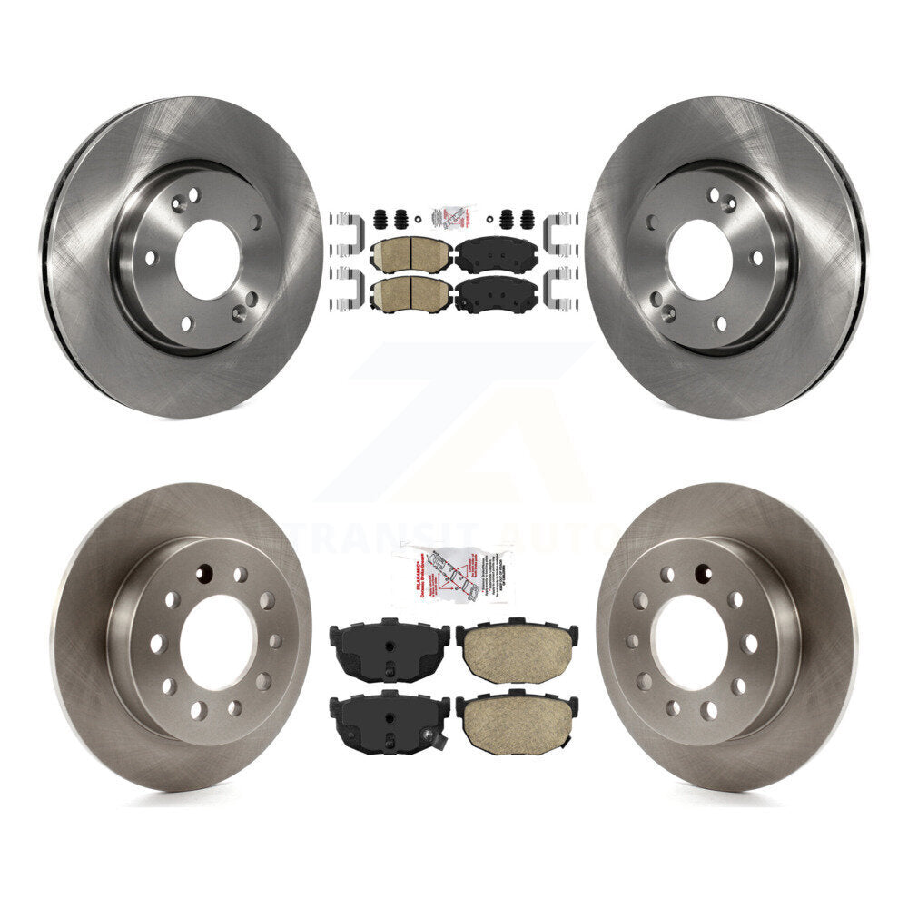 Kit de plaquettes en céramique et de rotors de frein à disque avant et arrière, pour Hyundai Tiburon K8A-10329
