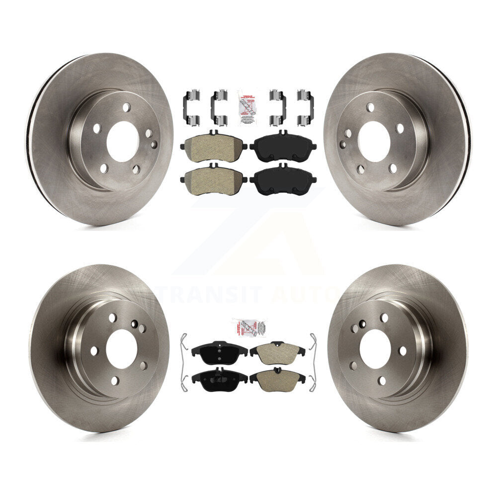 Kit de rotors de frein à disque et plaquettes semi-métalliques avant et arrière, pour Mercedes-Benz C250 C23