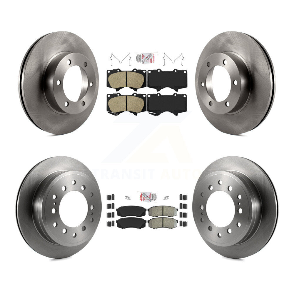 Kit de plaquettes semi-métalliques avant et arrière en céramique, Rotor de frein à disque pour Toyota Sequoi