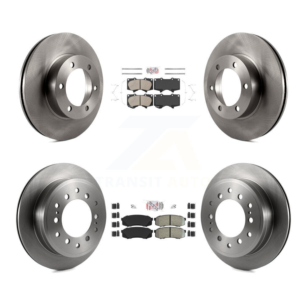 Kit de plaquettes semi-métalliques avant et arrière en céramique, Rotor de frein à disque pour Toyota Sequoi