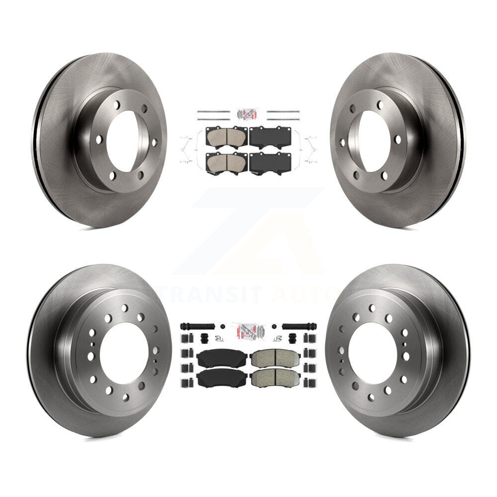 Kit de plaquettes semi-métalliques avant et arrière en céramique, Rotor de frein à disque pour Toyota Sequoi