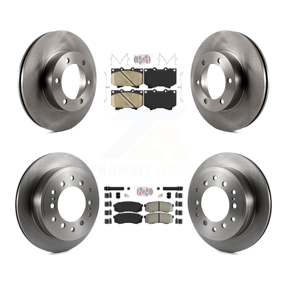 Kit de plaquettes semi-métalliques avant et arrière en céramique, Rotor de frein à disque pour Toyota Sequoi