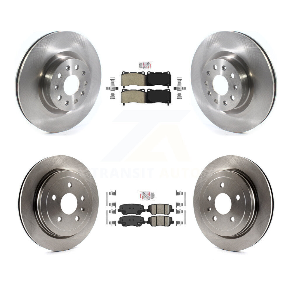 Kit de plaquettes en céramique et de rotors de frein à disque, semi-métalliques, avant et arrière, pour Cadillac CT
