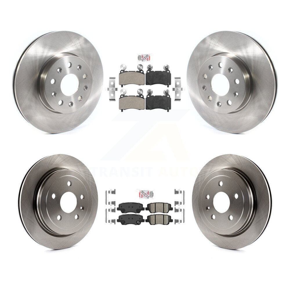 Kit de plaquettes en céramique et de rotors de frein à disque, semi-métalliques, avant et arrière, pour Cadillac CT