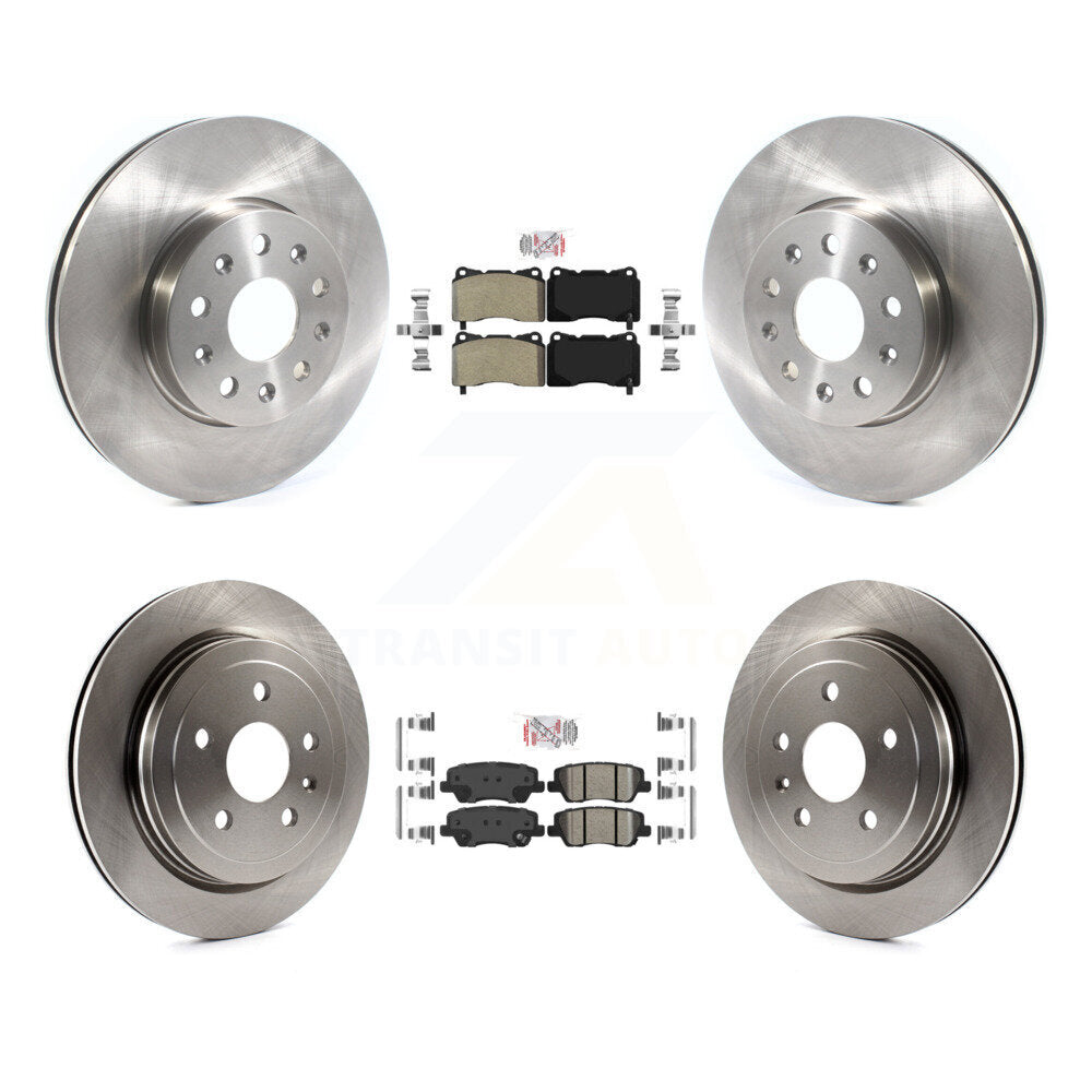 Kit de plaquettes en céramique et de rotors de frein à disque, semi-métalliques, avant et arrière, pour Cadillac CT