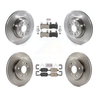 Kit de plaquettes en céramique et de rotors de frein à disque, semi-métalliques, avant et arrière, pour Cadillac CT