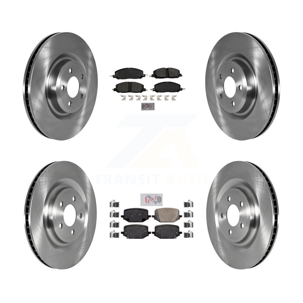 Kit de plaquettes de frein et de rotors de frein en céramique, semi-métalliques, avant et arrière, pour Lincoln Aviator