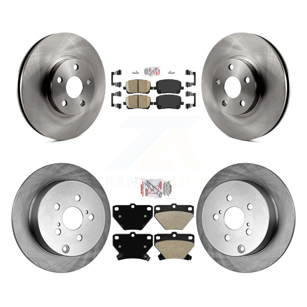 Kit de plaquettes et Rotor de frein semi-métalliques avant et arrière en céramique, pour Toyota Matrix Coroll