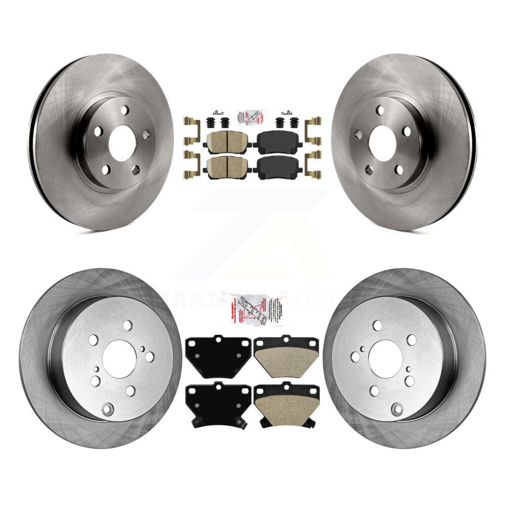 Kit de plaquettes et Rotor de frein semi-métalliques avant et arrière en céramique, pour Toyota Matrix Coroll