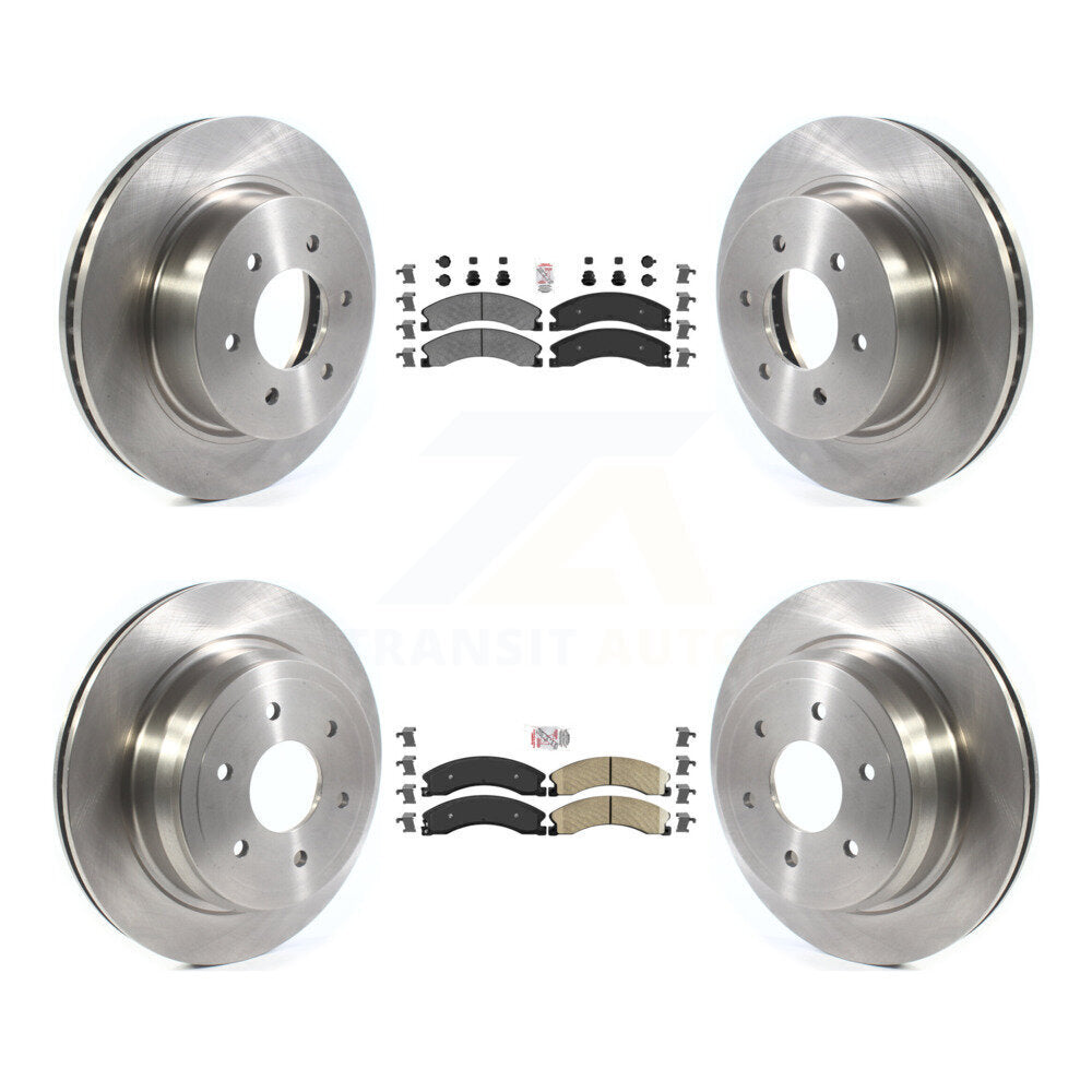 Kit de plaquettes de frein et rotor de frein en céramique, semi-métalliques, avant et arrière, pour Nissan TITAN X 16-24